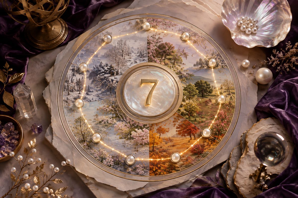Personal Year Reading consultation setting and symbolic materials