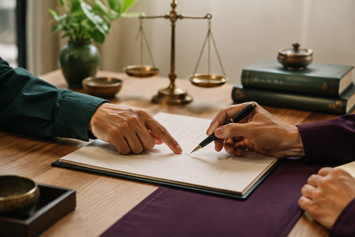 Client and consultant reviewing clear consultation terms together